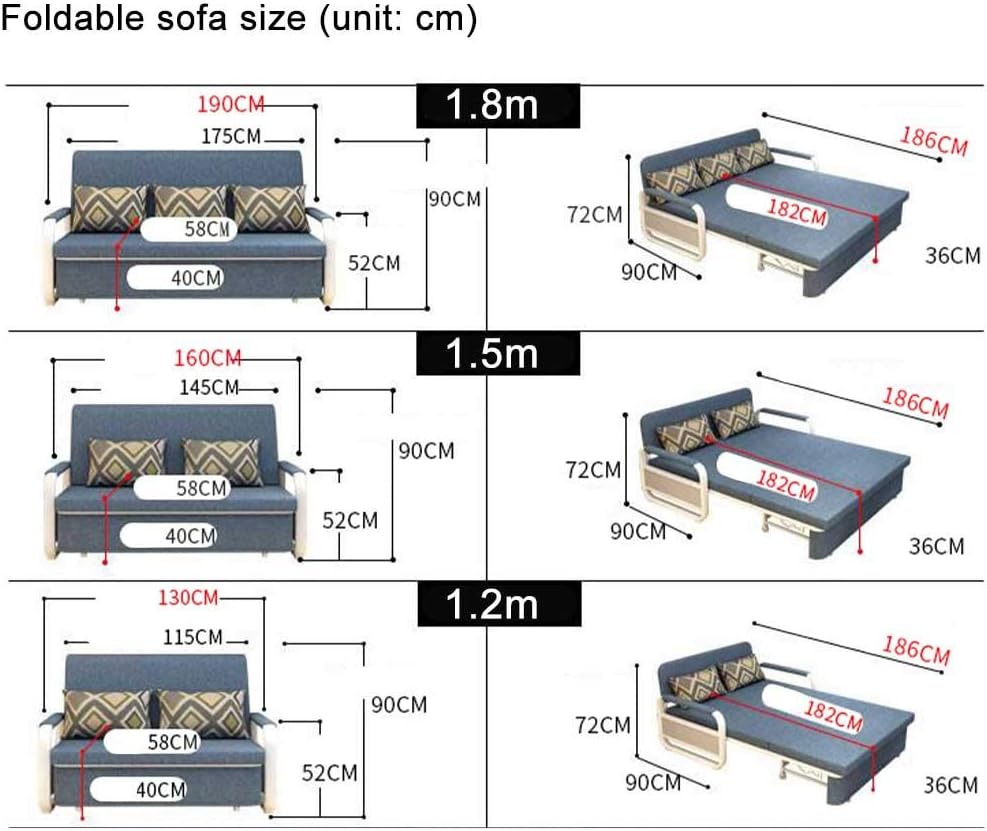 Foldable Sofa Bed with Hidden Storage