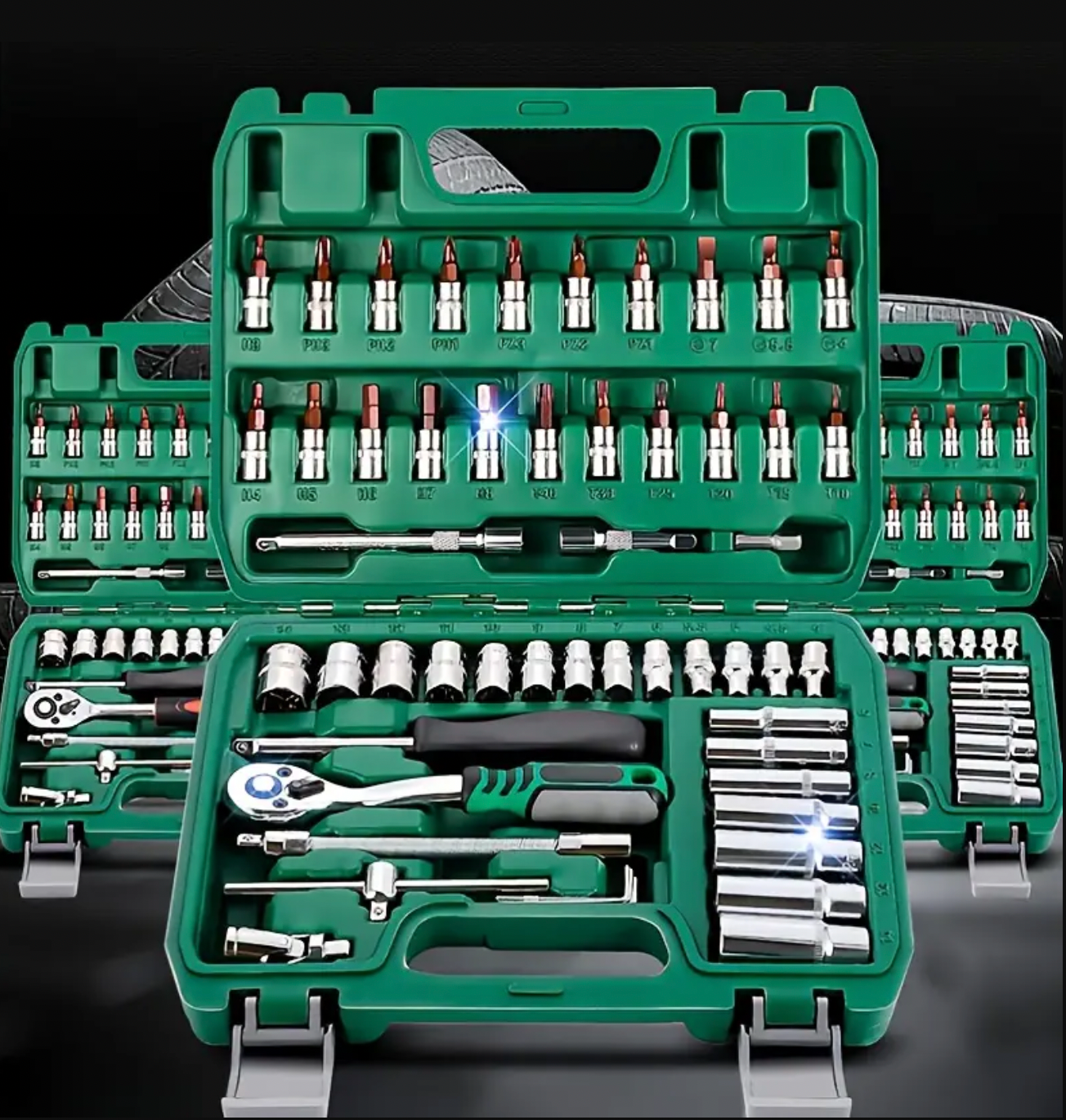 Versatile 46-Piece Pneumatic Tool Kit