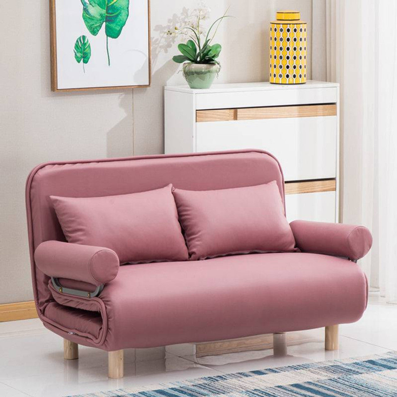 PRACTICAL FOLDING SOFA BED LEISURE LOUNGER