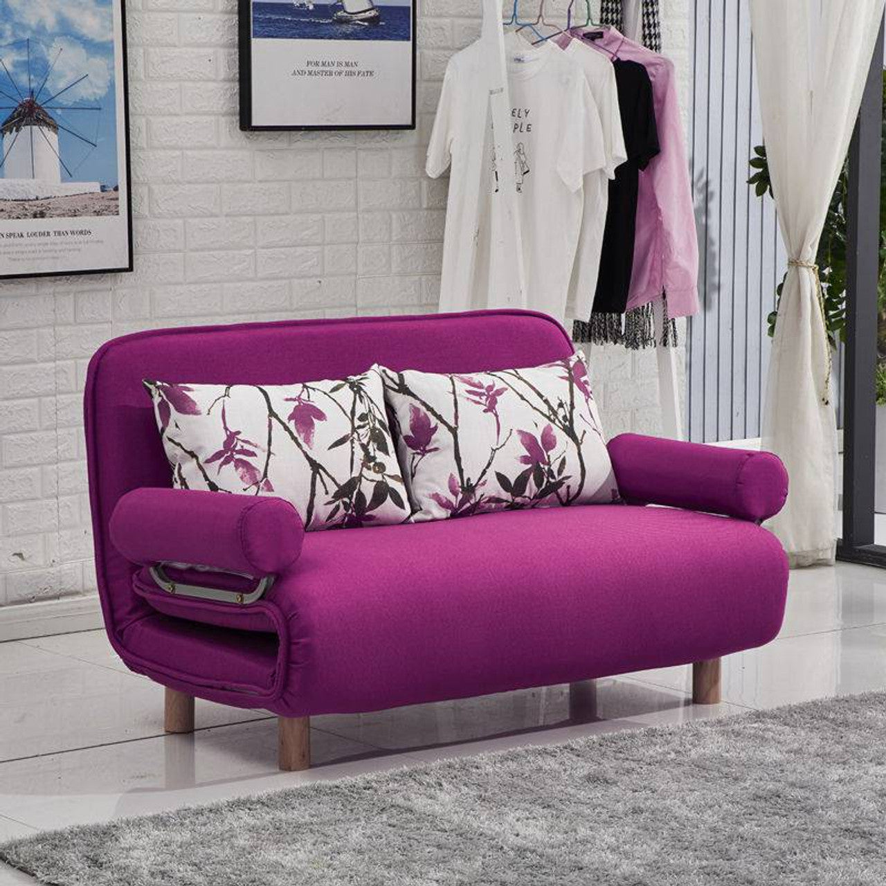 PRACTICAL FOLDING SOFA BED LEISURE LOUNGER