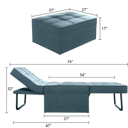 4 in 1 Ottomaanse bedbankstoelstoel