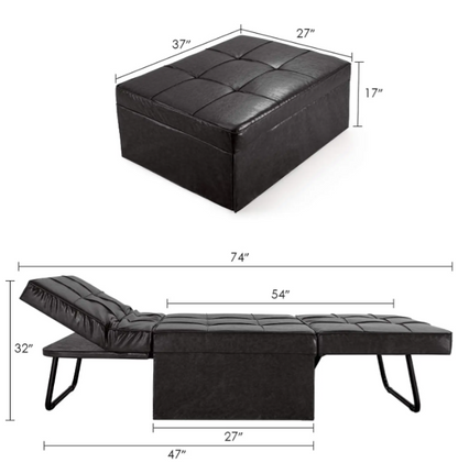 4 IN 1 Ottoman Bed Sofa Chair Lounger