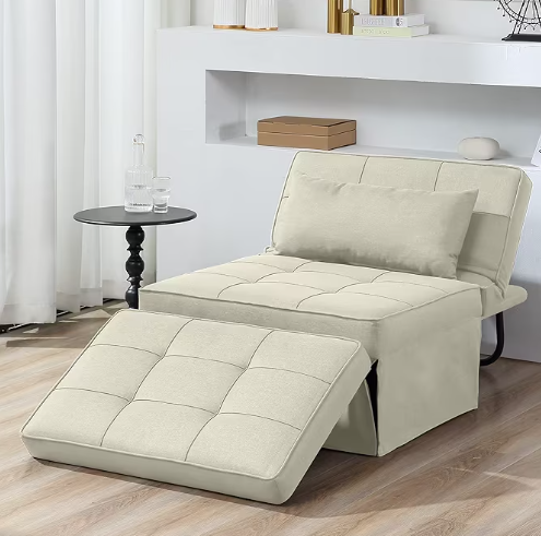 4 IN 1 Ottoman Bed Sofa Chair Lounger