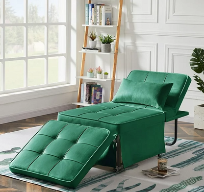 4 IN 1 Ottoman Bed Sofa Chair Lounger