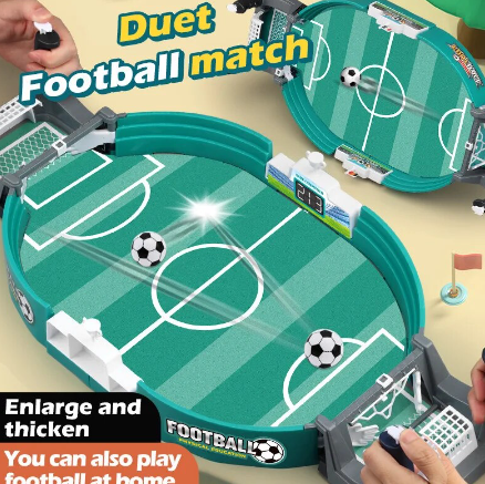 Image showing an engaging Interactive Football Board Game, perfect for kids and adults, promoting hand-eye coordination, logical thinking, and social interaction. Crafted with premium materials, it's safe, non-toxic, and ideal for parties, Christmas gifts, birthdays, and competitive play. Get ready for exciting soccer-themed gameplay for indoor entertainment!