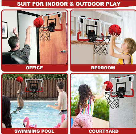 Outdoor Basketball Hoop for Kids Indoor Basketball Hoops - With Scoreboard